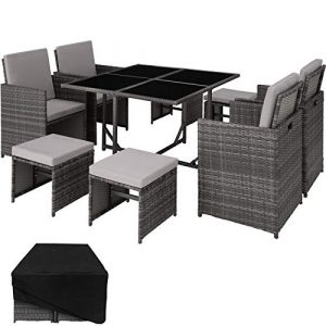 <ul><li>Este elegante conjunto de mobiliario de mesa y sillas de comedor aúna sobriedad y refinamiento gracias a su atractivo diseño. Es un conjunto de mesa y sillas que se integra a la perfección en prácticamente cualquier espacio o estancia de su hogar. // Dimensiones totales de la silla (largo x ancho, alto): aprox. 41,5 x 49 x 98 cm // Dimensiones totales de la mesa (largo x ancho x alto): aprox. 130 x 70 x 75 cm.</li><li>Las seis sillas destacan por su alto nivel de confort, así como por su resistencia, gracias a su acabado en cuero sintético, que resulta, además, muy fácil de limpiar // Dimensiones de la superficie de asiento (largo x ancho): aprox. 40,5 x 39,5 cm // Altura del respaldo: aprox. 52 cm // Grosor del acolchado: aprox. 2 cm.</li><li>El vidrio templado de seguridad del tablero de la mesa garantiza una gran capacidad de resistencia, además de un elegante diseño // Grosor del tablero: aprox. 6 mm.</li><li>A pesar del diseño estilizado y de la ligereza de todos los elementos de este set de 6 sillas y mesa, se trata de un conjunto de mobiliario de comedor muy estable y resistente // Peso máximo soportado por cada silla: 120 kg // Peso máximo soportado por la mesa: 60 kg.</li><li>Gracias al escaso peso tanto de las sillas como de la mesa de este conjunto de comedor, podrá elevar cualquiera de los elementos de este set fácilmente y sin esfuerzo, pudiendo reorganizar la disposición del mobiliario rápidamente // Peso de cada silla: aprox. 4,2 kg // Peso de la mesa: aprox. 18,5 kg.</li></ul>